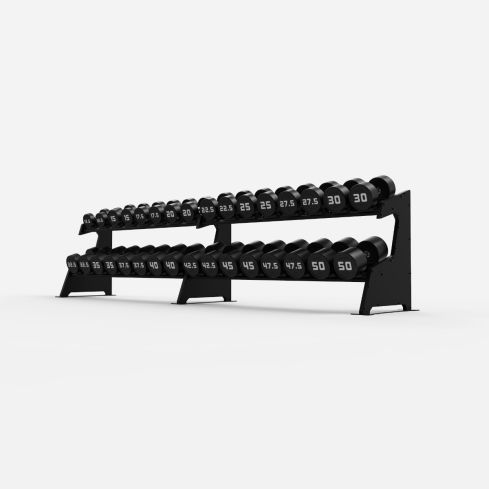 2 x 12.5kg-50kg Premium Dumbbells & Rack