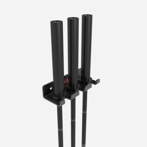 IronEdge Barbell Storage Wall Mount with three bars