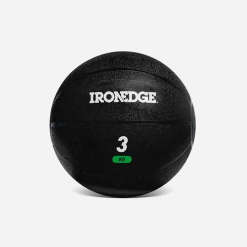 IronEdge 3kg Black Medicine Ball