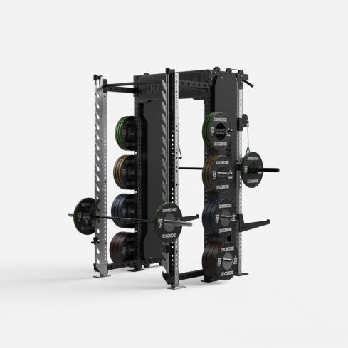 Iron Edge Armour Rack Combo Smith Machine with additional plate storage options