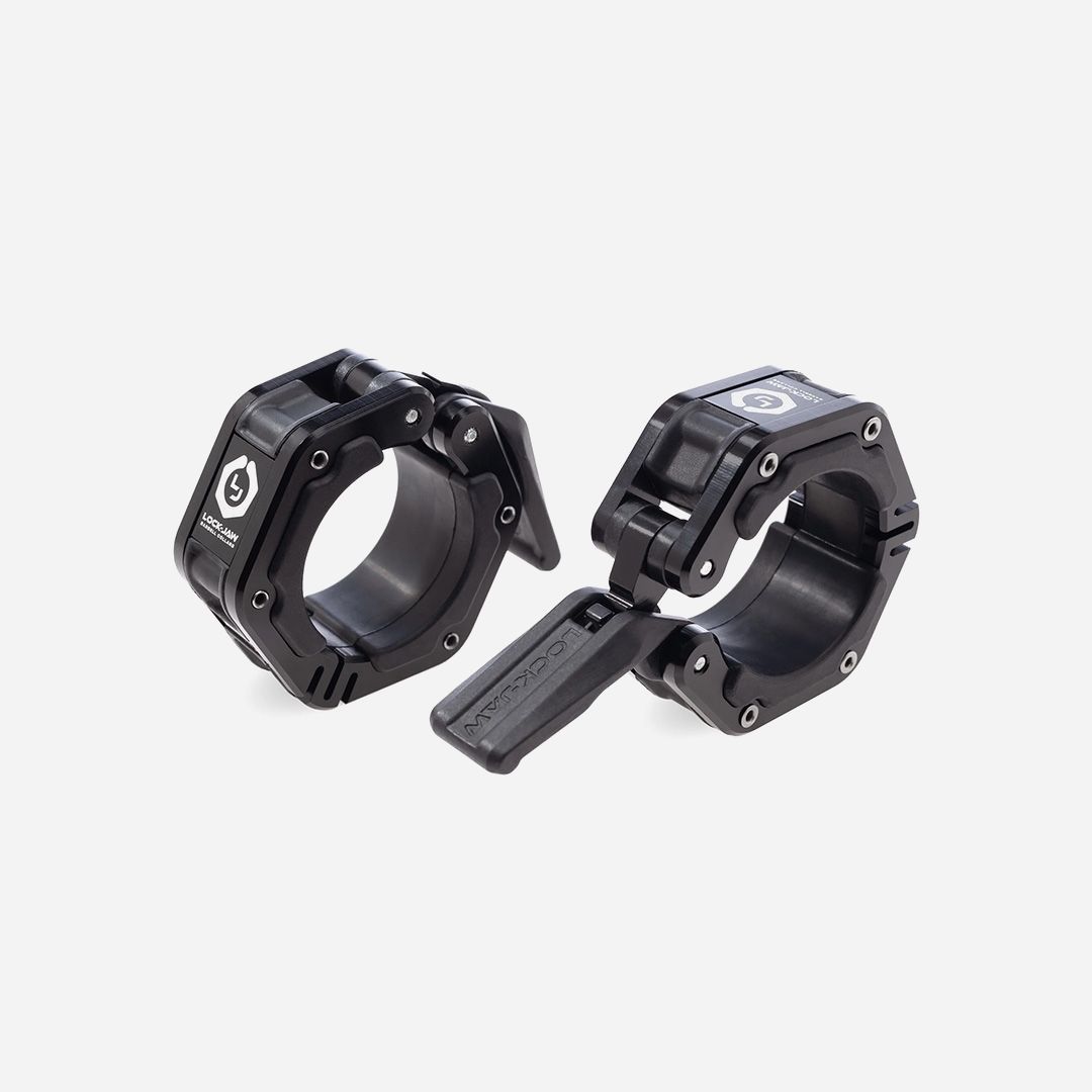 Lock Jaw Barbell Flex Collars – BLACK (Pair) 