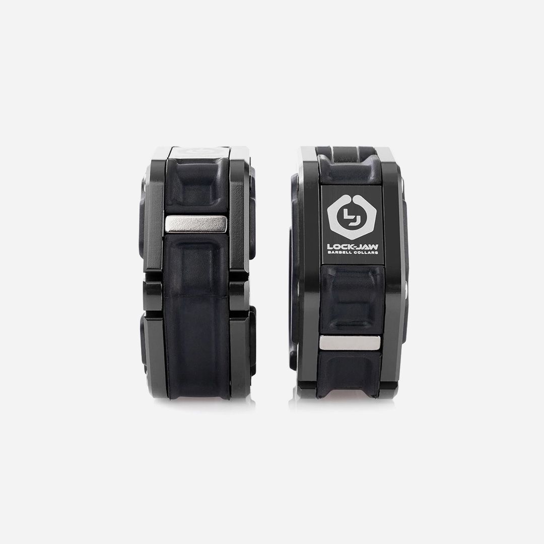 Lock Jaw Barbell Flex Collars – BLACK (Pair) 