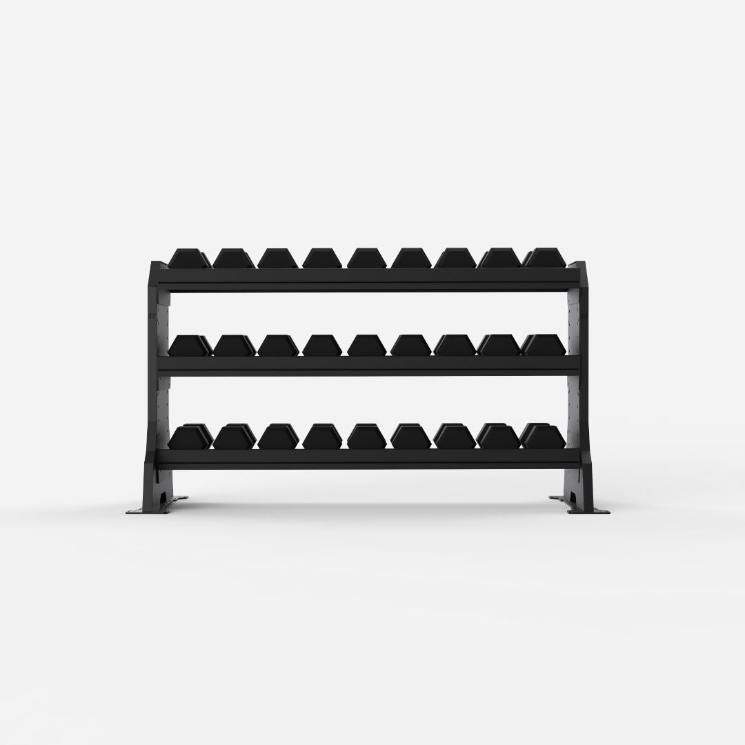 IE Hex Head Dumbbell Set 12.5kg-40kg (pairs) with Modular Rack