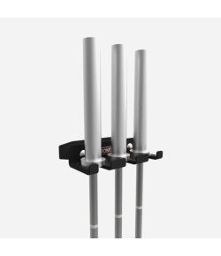 IronEdge Barbell Storage Rack Mounted with three bars